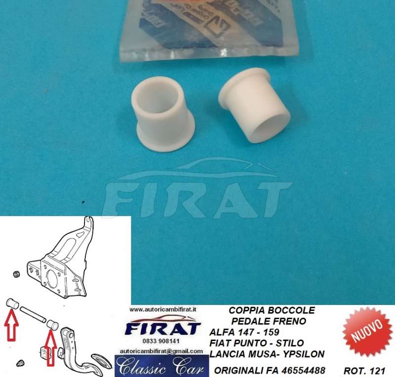 BOCCOLE PEDALE FRENO ALFA 147-159 FIAT PUNTO-STILO (46554488)